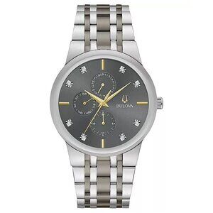 FX04883B NWT Bulova Fashion Men's Quartz Steel Authentic Watch